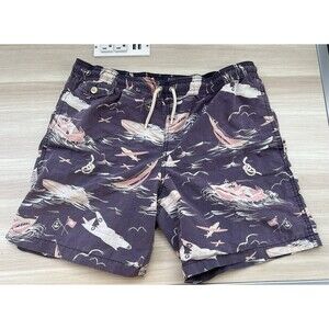 Polo Ralph Lauren Boys XL Swim Trunks Drawstring Board Shorts Nautical Coastal